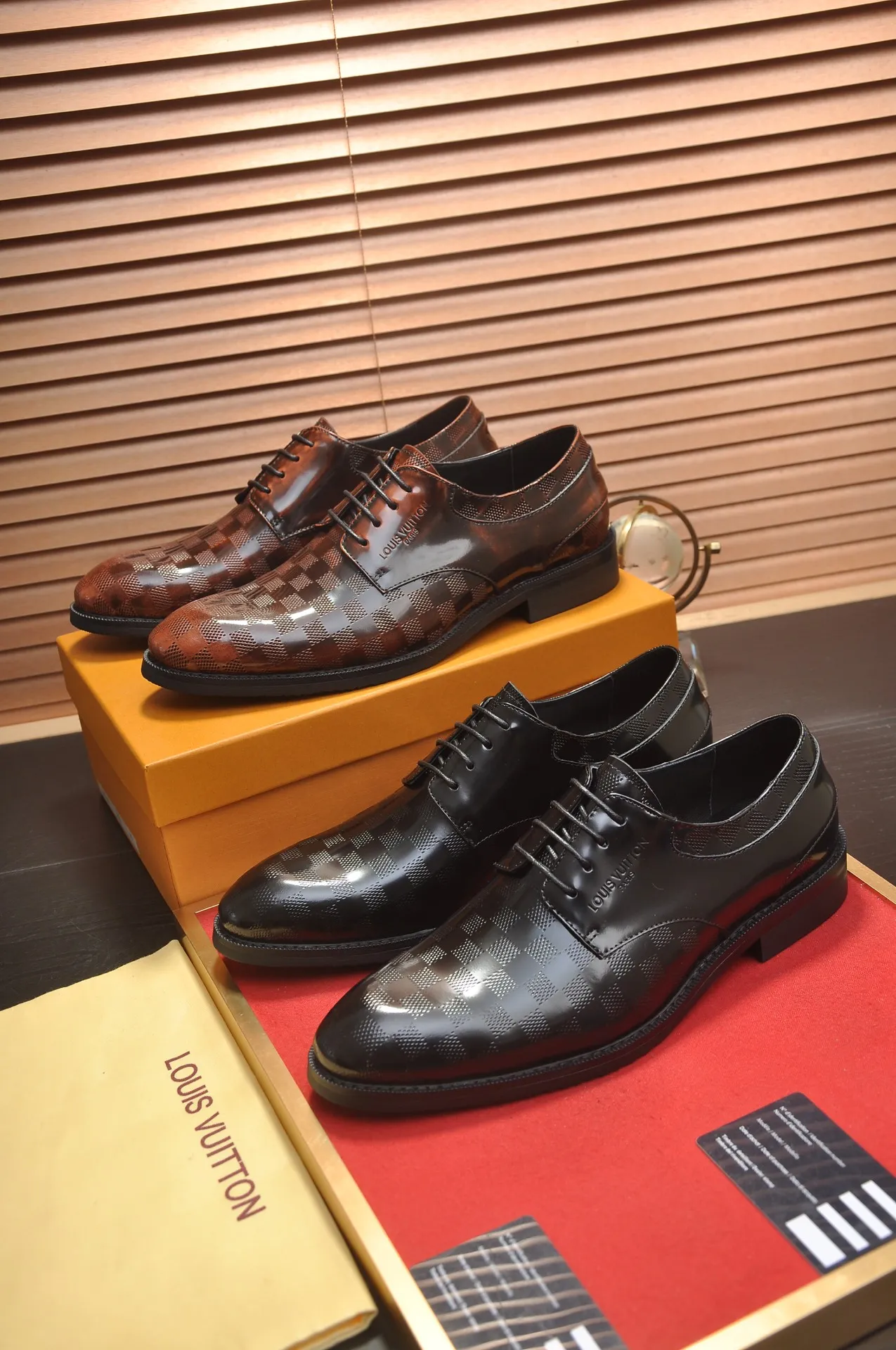 Men's shoes💰460💶【LOUIS VUITTON】(sheepskin lining) new cowhide LV formal shoes🎩🎩❗️🆘made one to one at the counter🎩original quality, imported cowhide upper➕full sheepskin lining➕original rubber outsole, {high quality visible}👣Size: 38-45 (45 custom-made)